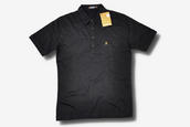 View Item Farah Vintage Tailored Collar Cotton Polo Shirt Black 